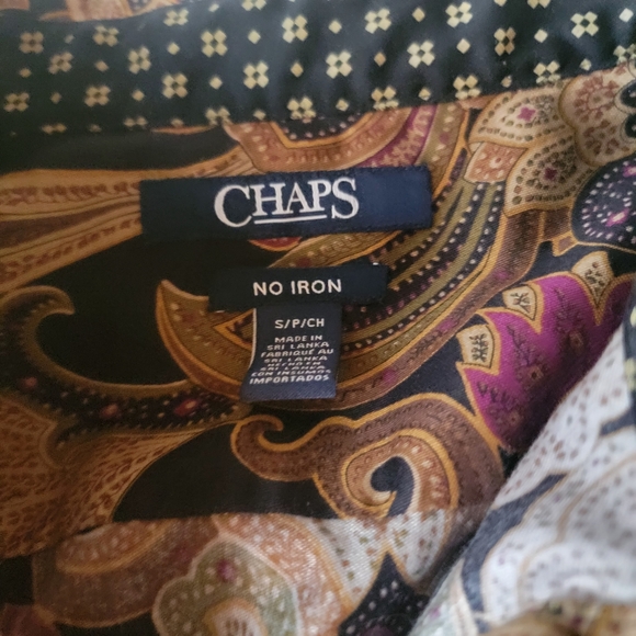Chaps button-down paisley print dress shirt size S - Picture 2 of 2
